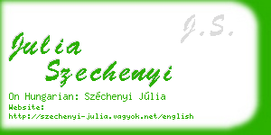julia szechenyi business card