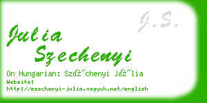 julia szechenyi business card